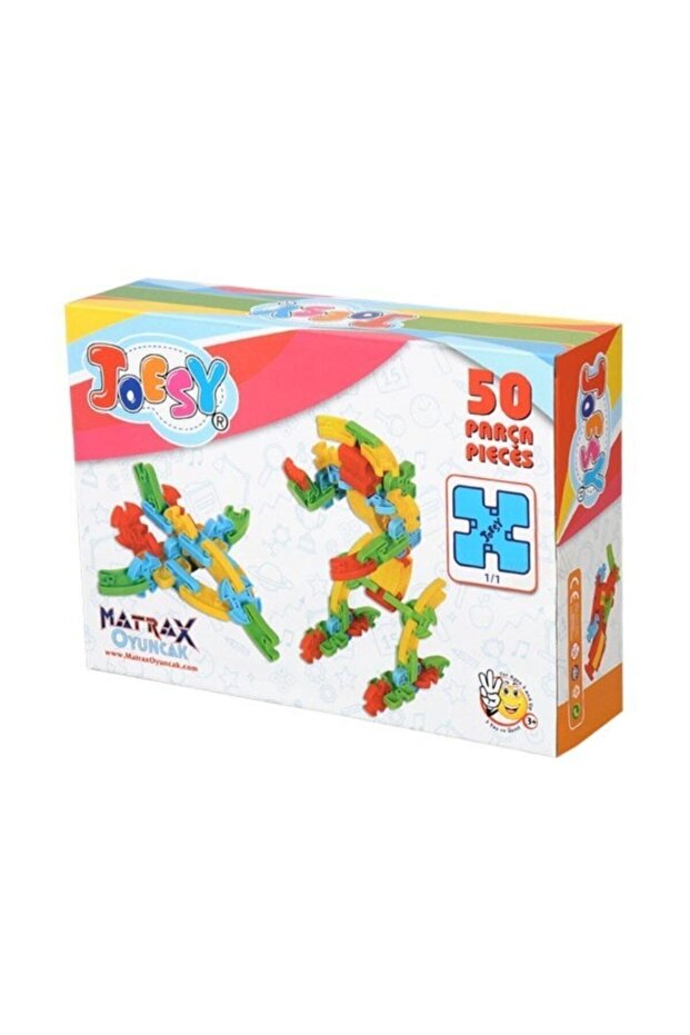 Educational Block Game 50 Pieces Building Toy Cardboard Box