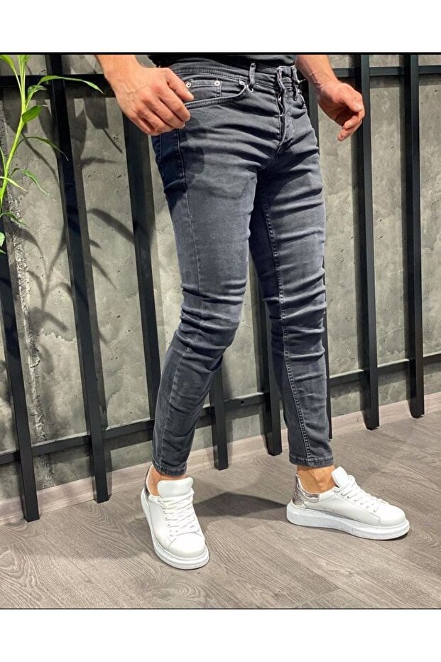 Men's Slim Fit Denim Jeans Trousers Lycra Ankle Mold