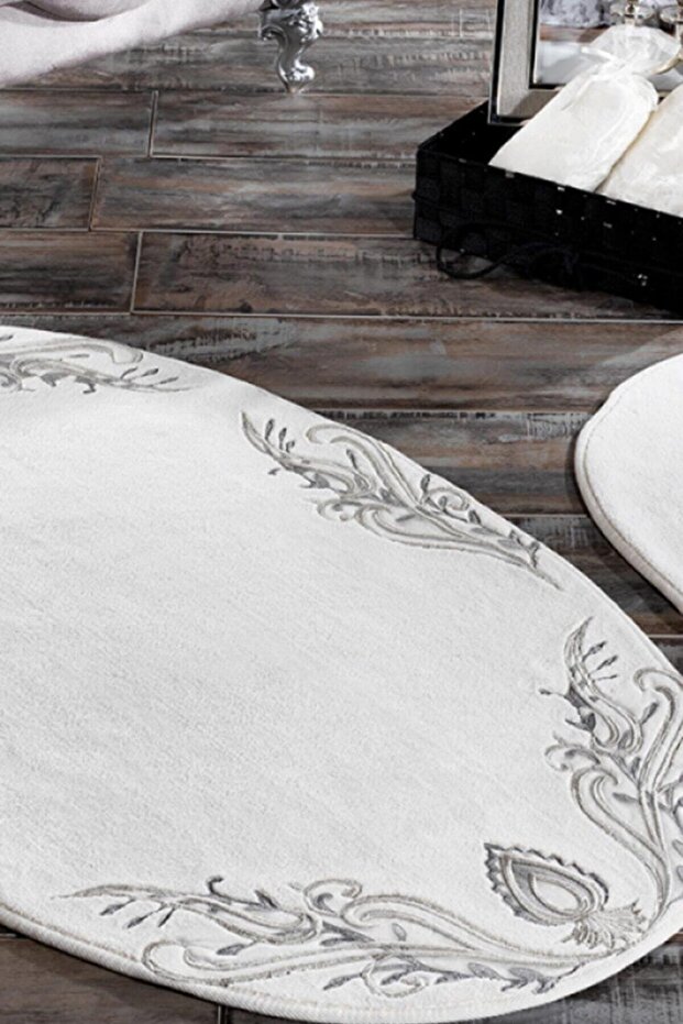 Tıara 2'li Oval Paspas- Krem/sılver - 3