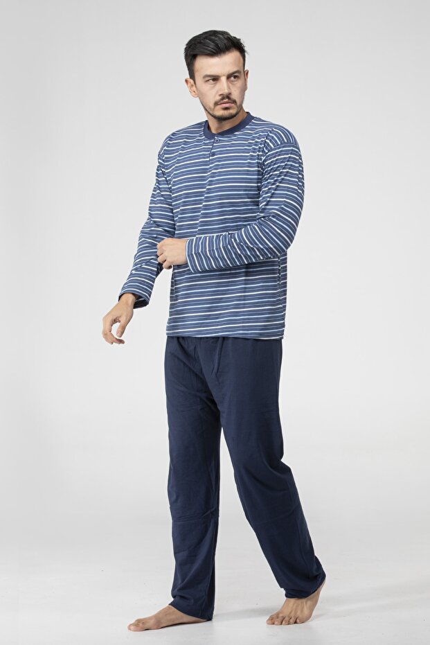 Pamuklu Battal Erkek Pijama Takımı - 4