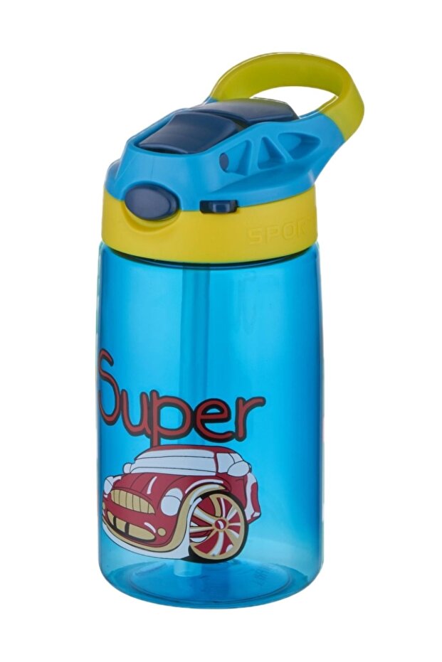 Children's Thick Tip 500 Ml Tritan Water Bottle with Straw - Special Extra Lock Mechanism -