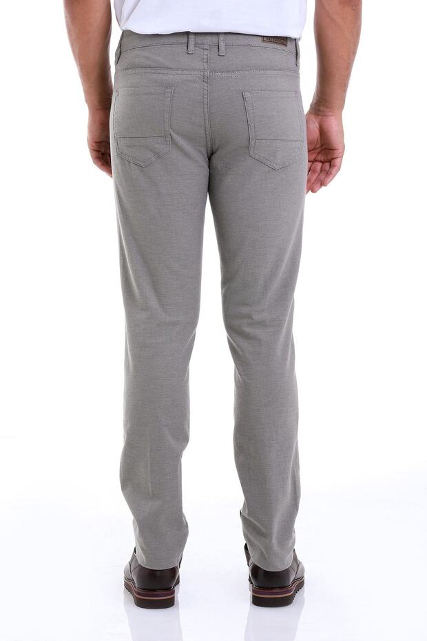 Haki Regular Fit Desenli Pamuklu 5 Cep Kanvas Pantolon - 5
