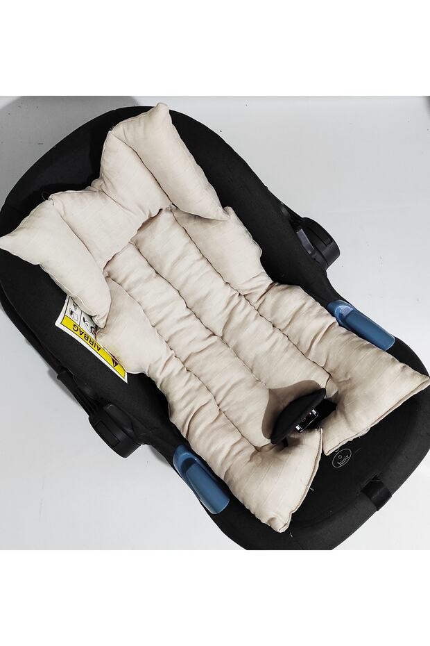 Bej Çift Katlı Müslin Puset Minderi - 1