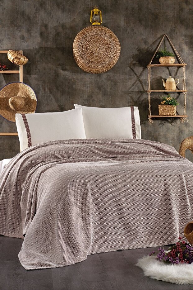 Mahur 4 Piece Cotton Double Cotton Pique Set Tile