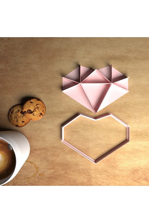 قالب كوكي بطبعة قلب - 1