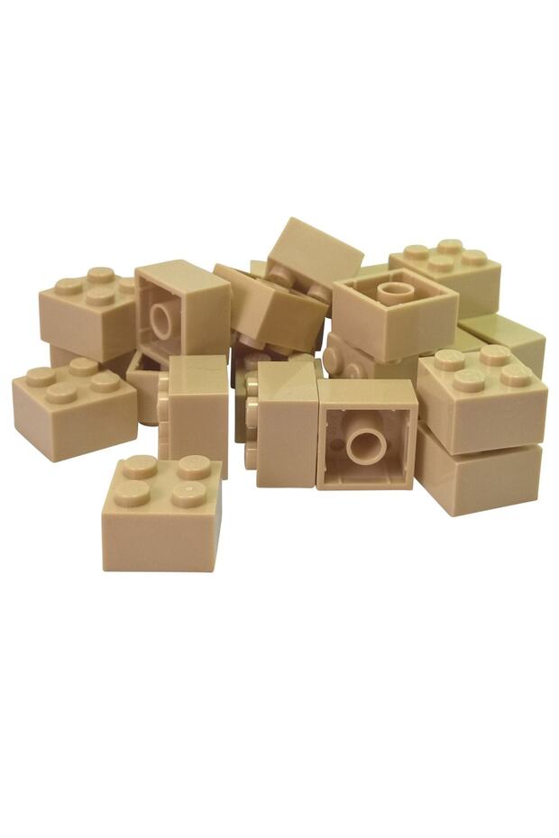 Aksesuar Custom Moc Creator Brick 2 X 2 Tuğla Tan Taba 4 Adet Gönderilecek - 1