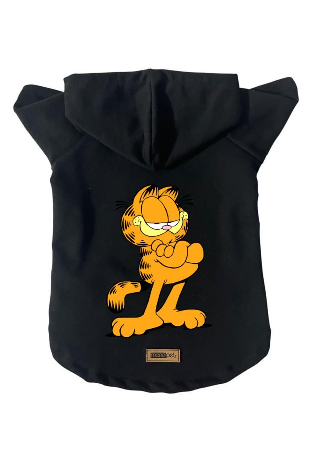 Hooded Fleece Sweatshirt Dog And Cat Outfit & Dress - Garfield - Size Xl