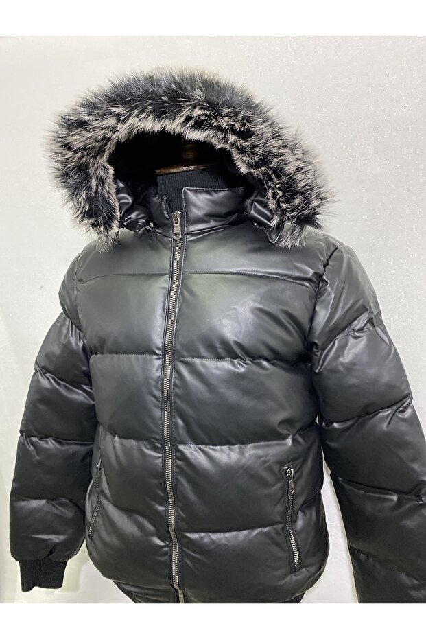 Deri Şişme Mont - 6