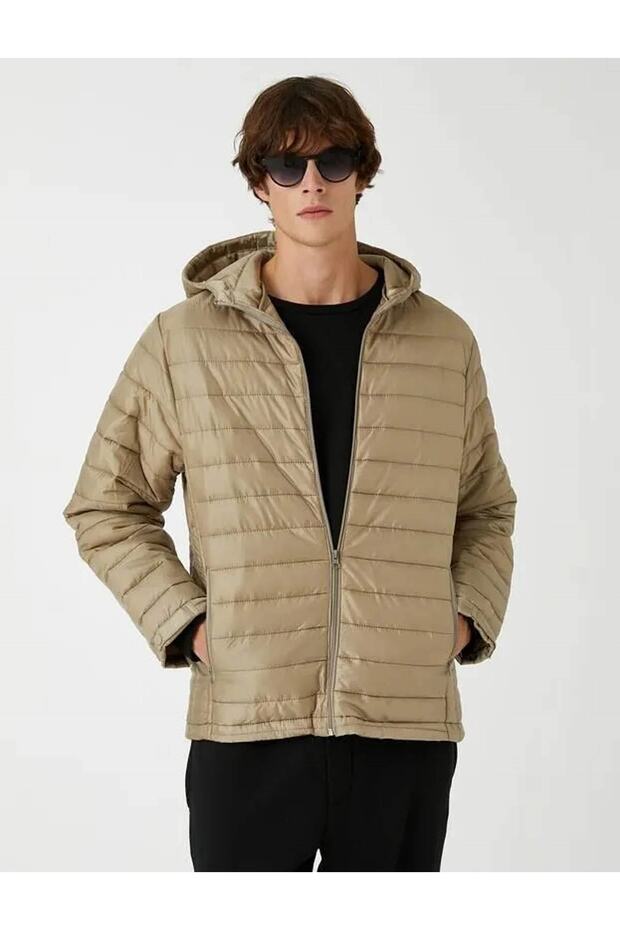 3wam20155hw Bej 050 Erkek Polyester Outerwear Mont - 2