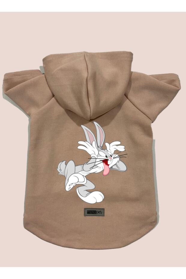 Powder Bugs Bunny Print Hooded Fleece Sweatshirt and Outfit - Size L