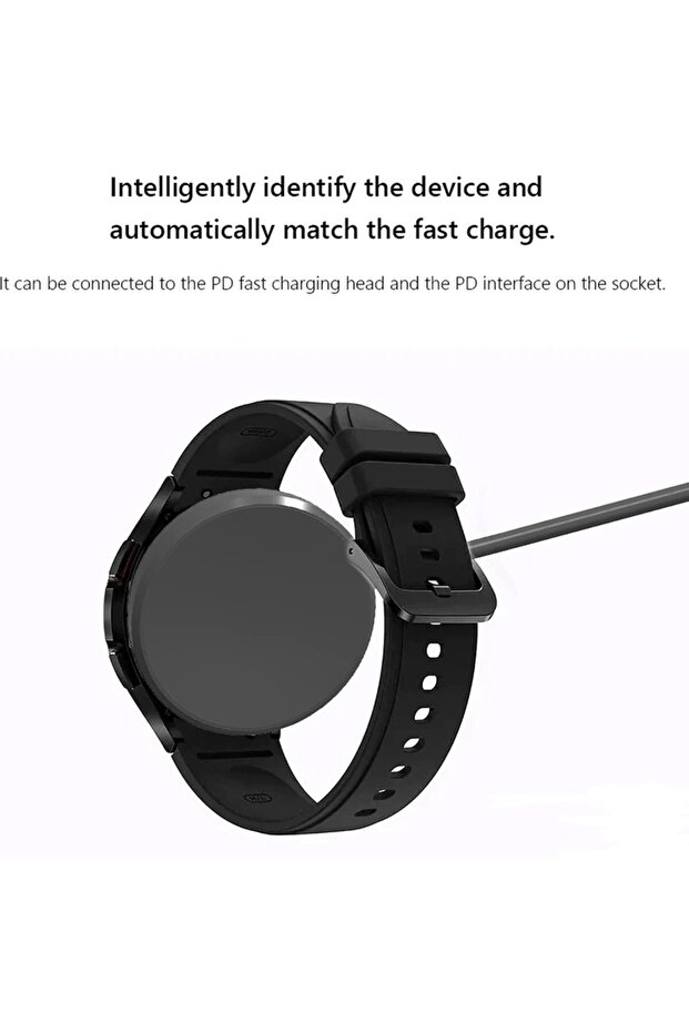 Samsung Galaxy Watch Active 2 40 Mm Sm-r830nz Manyetik Kablosuz Usb Type-c Şarj Kablo 1 Metre - 3