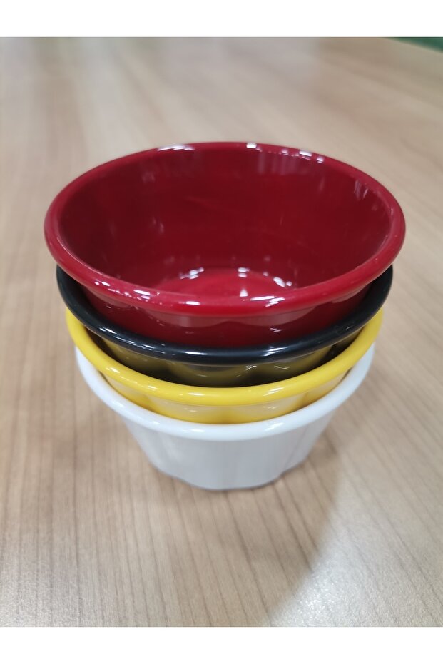 24 Adet Mini Polikarbon Yuvarlak Sosluk,reçellik,lokumluk 35 ml ( Tek Renk Gönderilir ) - 1