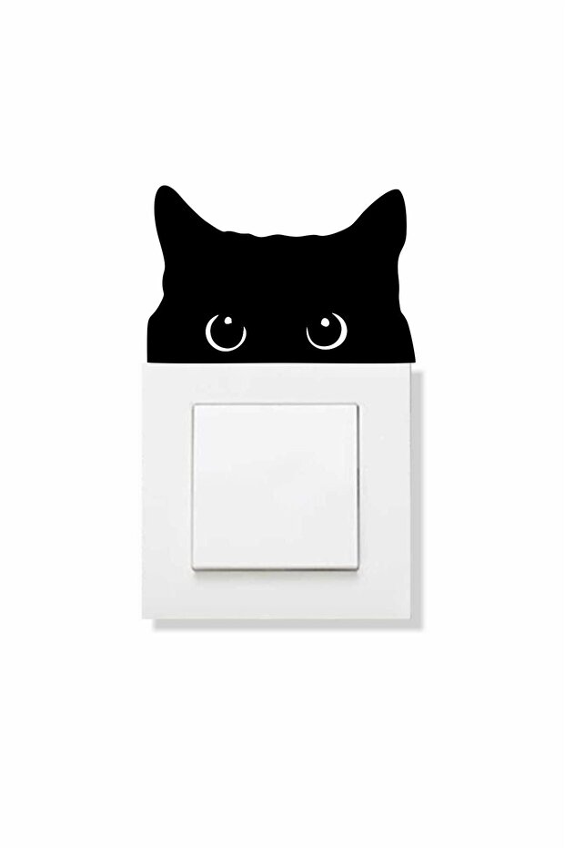Black Cat Socket Socket Sticker - 1