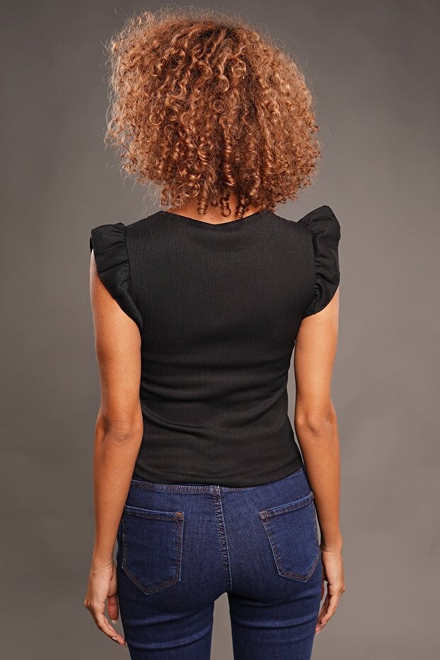 Collar Chain Blouse - 4