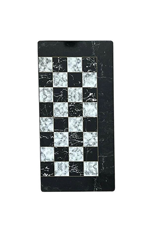 Marble Black Large Size Backgammon Set - 4