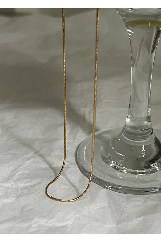 45 Cm Gold Unisex Steel Thin Italian Chain Necklace