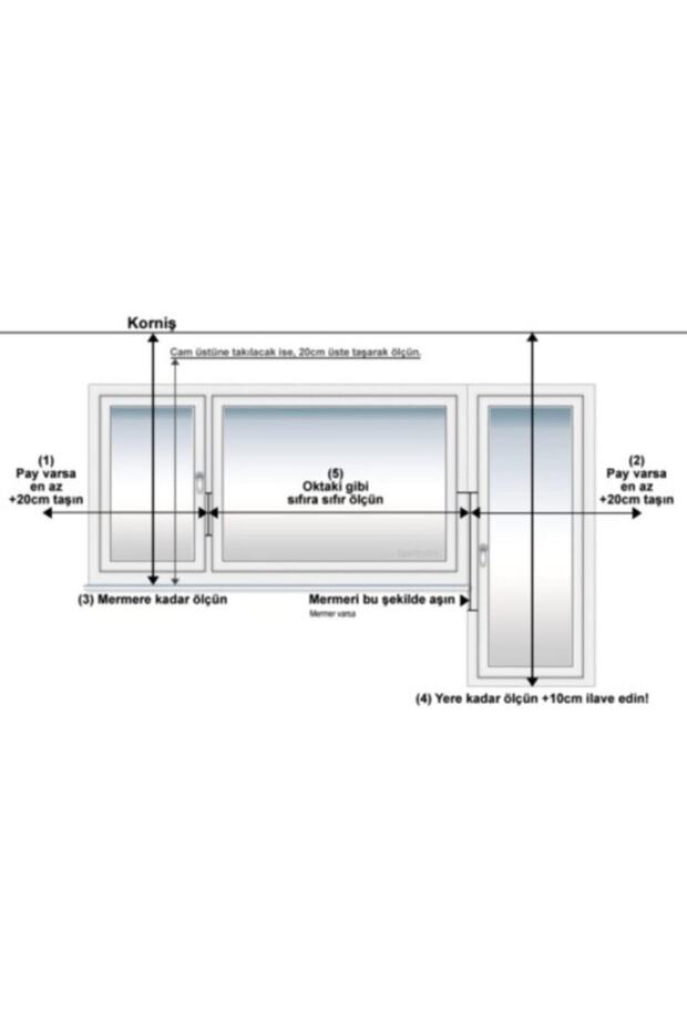 Beyaz Mat Polyester Stor Etek Dilimli - 5