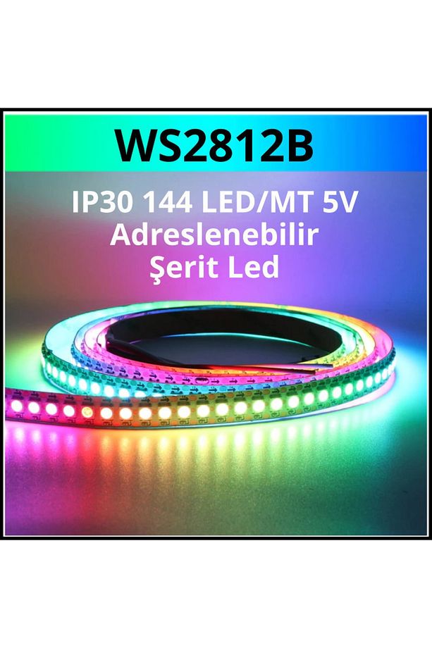 Ws2812b Ip30 144led/mt > 1mt Rgb Şerit Led - 1