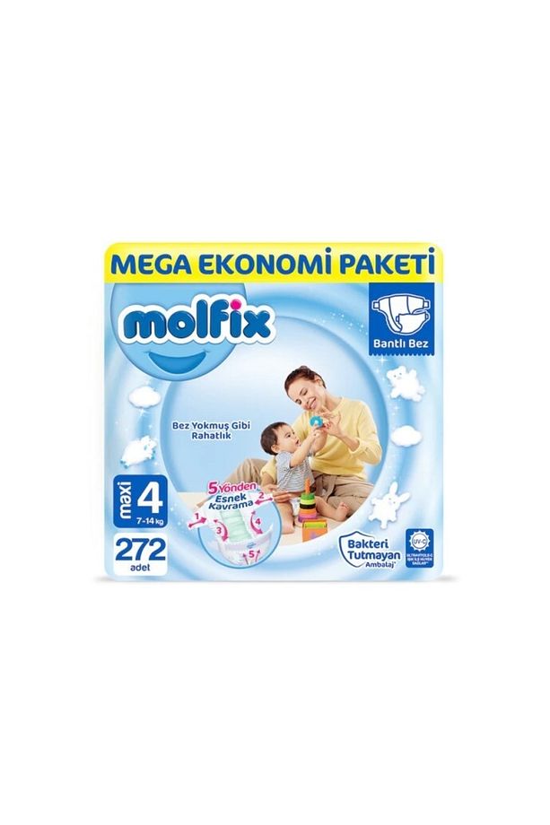 Bebek Bezi 4 Numara Maxi Mega Ekonomi Paketi 272 Adet - 1