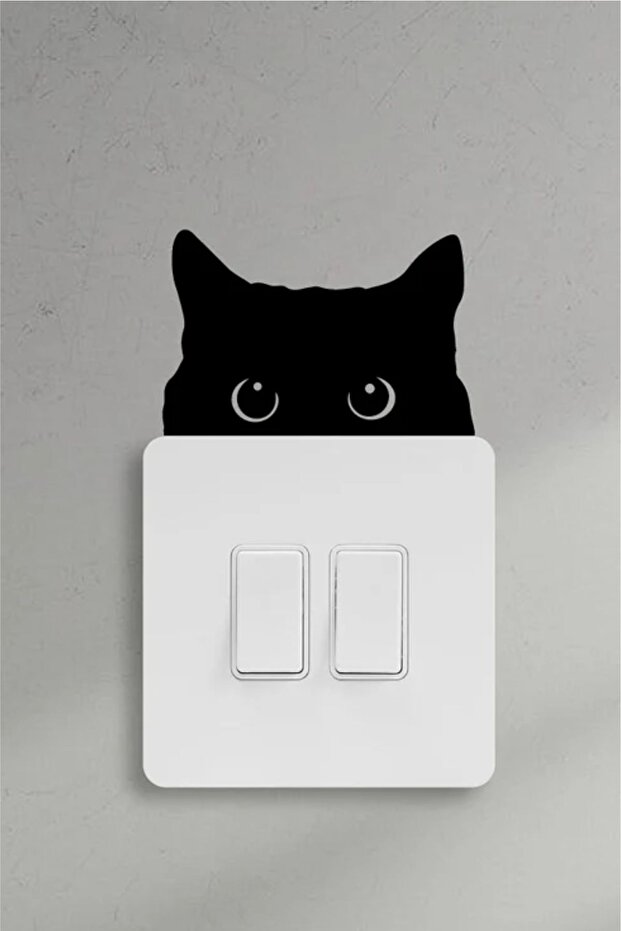 Black Cat Socket Socket Sticker - 2