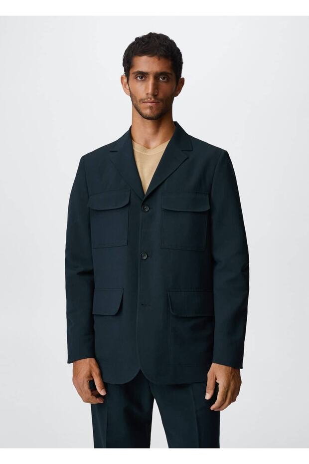 Cepli Keten Ceket - 1