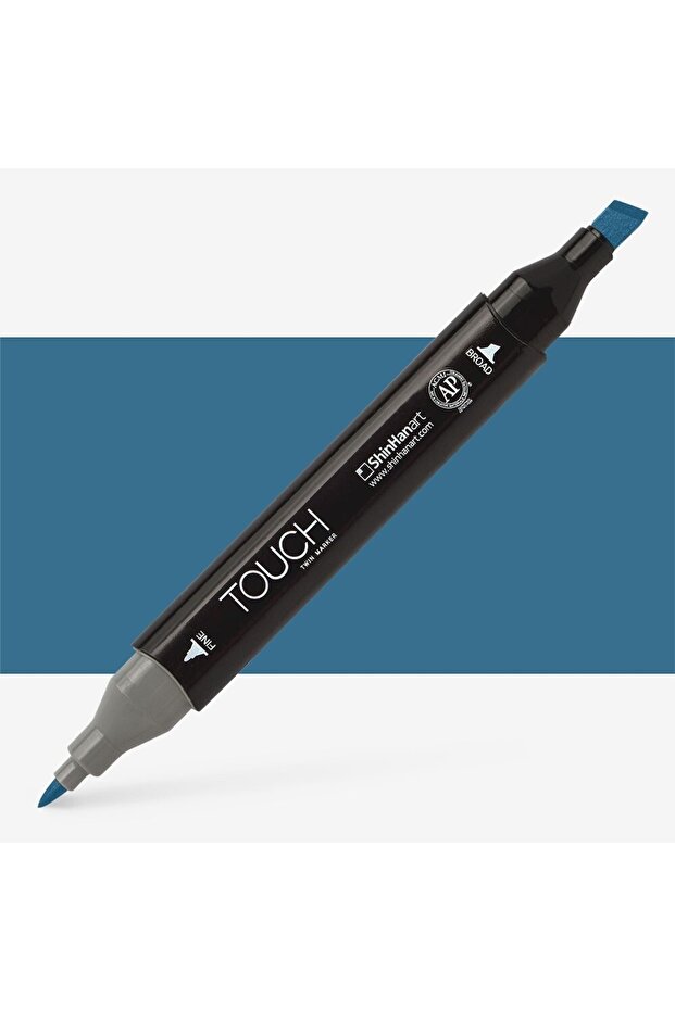 Touch Twin Marker Pen : Double Ended Marker Pen : Marine Blue : B62