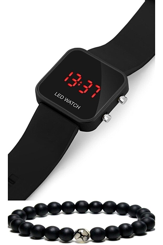 Silikon Kordon Siyah Renk Kol Saati - 1
