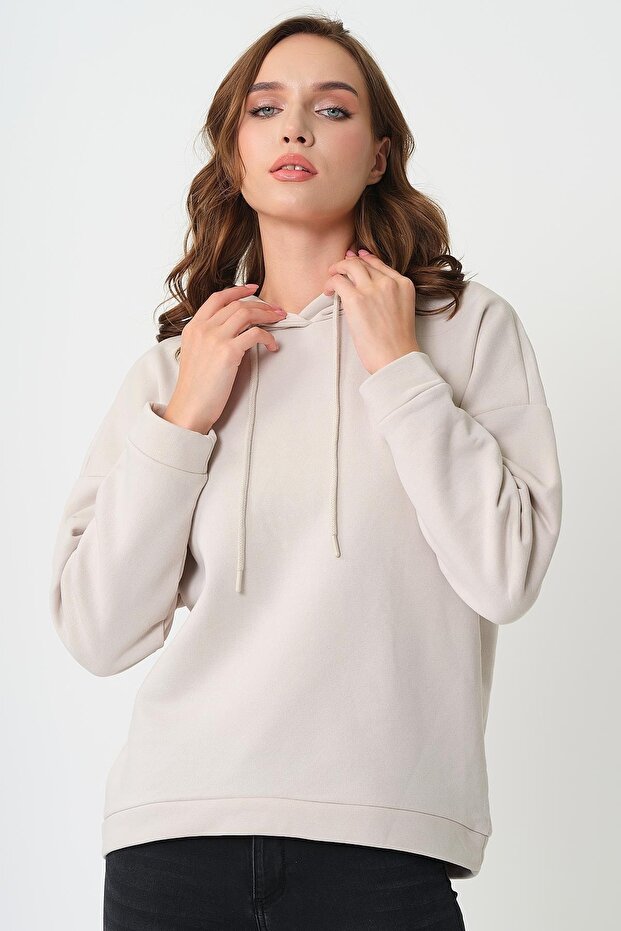 Kadın Kapüşonlu Sweatshirt - 2