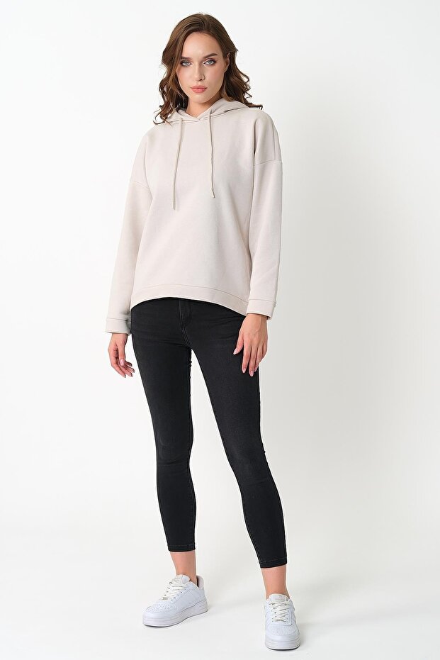 Kadın Kapüşonlu Sweatshirt - 6