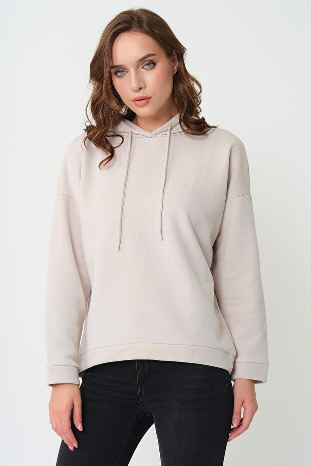 Kadın Kapüşonlu Sweatshirt - 7