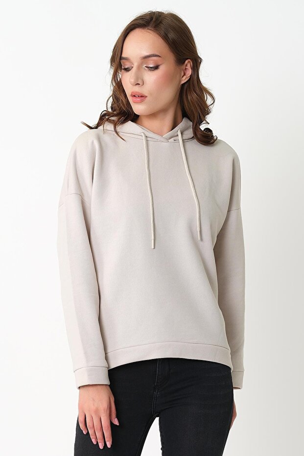 Kadın Kapüşonlu Sweatshirt - 8
