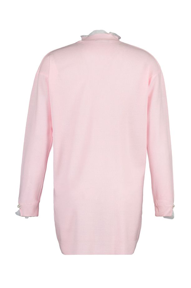 Pembe Kolu İnci Detaylı Triko Kazak TCTAW23AK00027 - 8