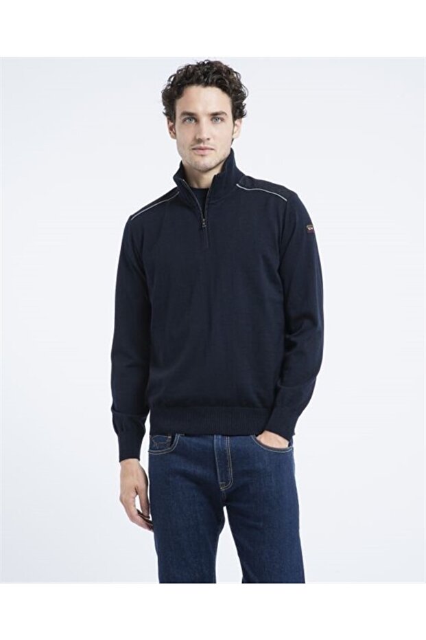 Men's Zıpped Pullover C.w. Wool - 1