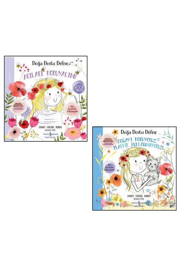 Nature Friendly Defne 2' Kitaplık Set (Let's Protect the Bees) #   We Do Not Use Plastic)