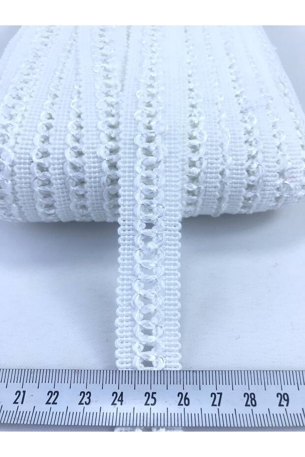 White Perforated Decorative Ribbon 5 Meters for Packaging Ornament Edge Ornament – Decorative Ribbon