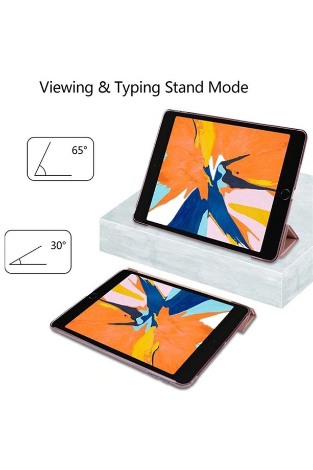 Huawei Mediapad T5 10 10.1 Inç Kılıf Pu Deri Smart Case Mor - 3