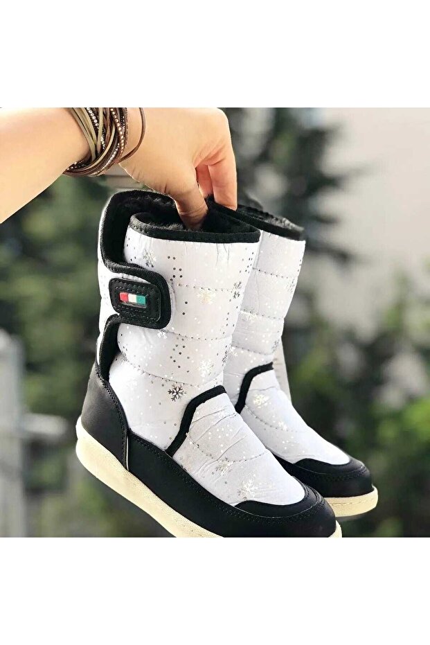 Children's Boots with Non-Slip Fur Insole and Velcro