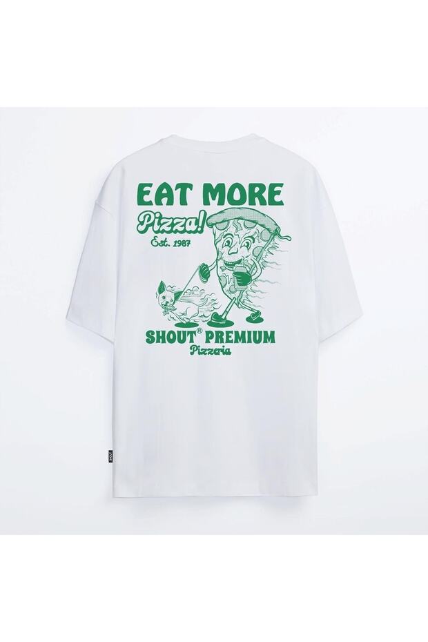 Oversize Eat More Pizza With Chihuahua Unisex T-shirt