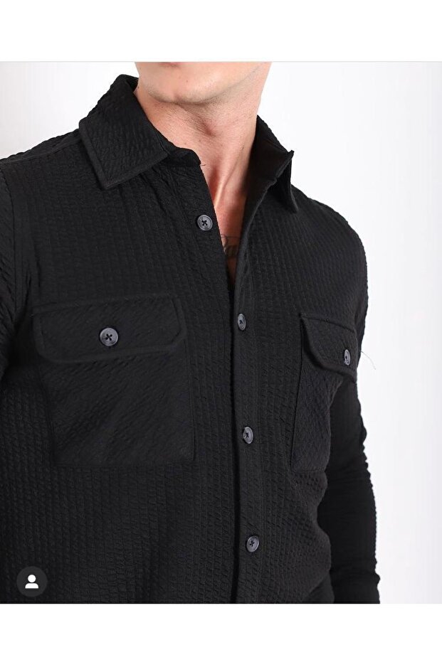 Erkek Çift Cep Gömlek - 1