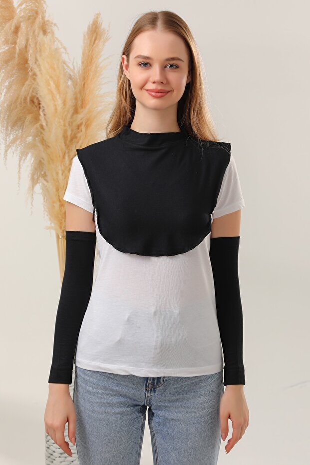 Women's Modest Arm Sleeve and Neck Warmer Set