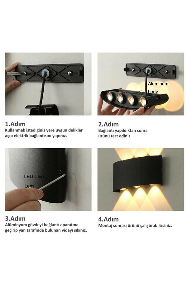 Led Aplik Çift Yönlü Dekoratif Aplik - 3
