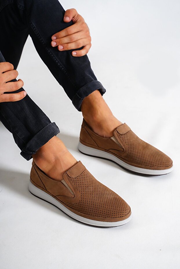 Genuine Leather Sand Nubuck Men's Leather Casual Shoes Mrd15-5002
