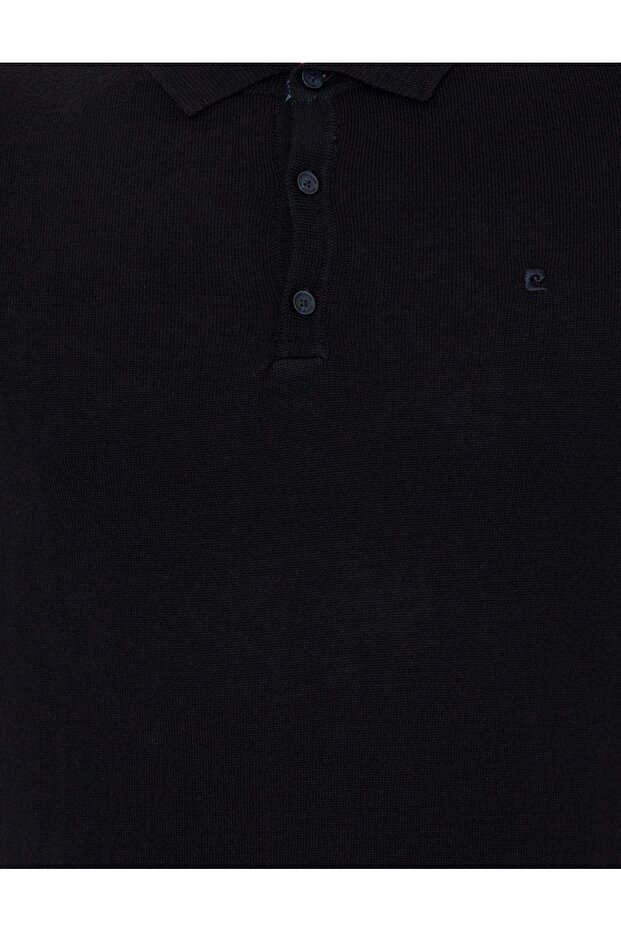 Lacivert Slim Fit Basic Triko Kazak - 3