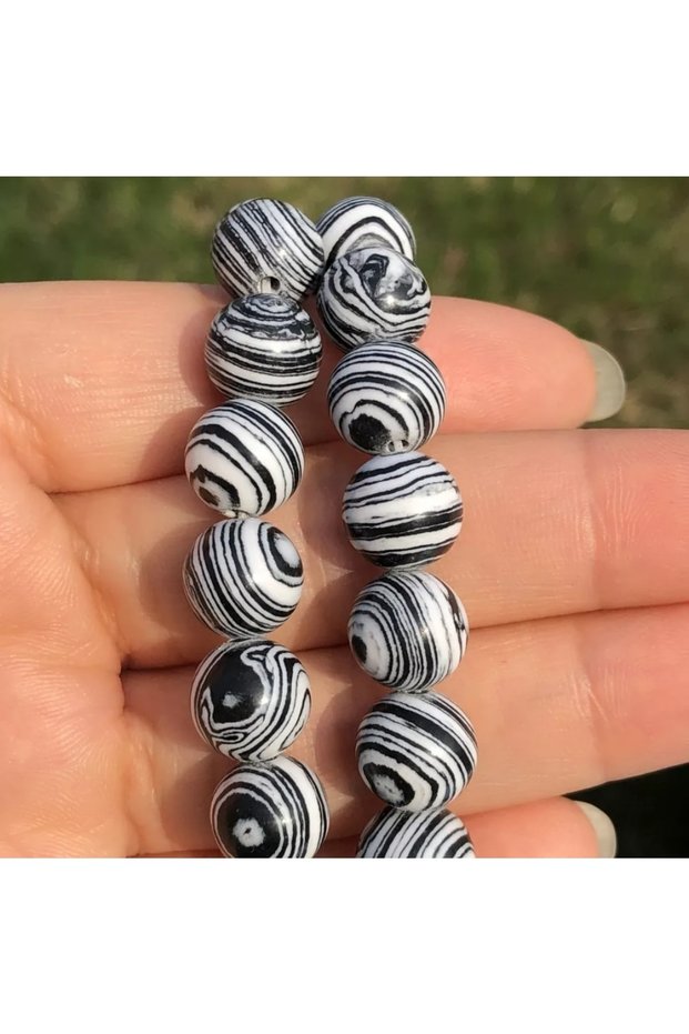 Zebra Malachite Natural Stone Array 8 Mm Natural Stone
