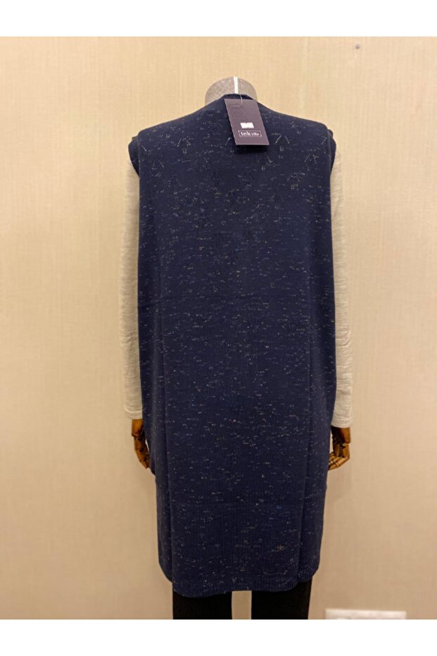 Mevsimlik Triko Anne Yelek / Kırçıllı Lacivert - 3