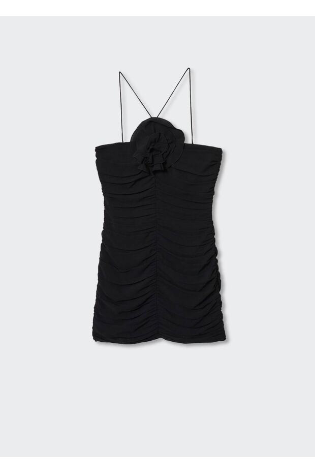 Aplikeli Drape Elbise - 3