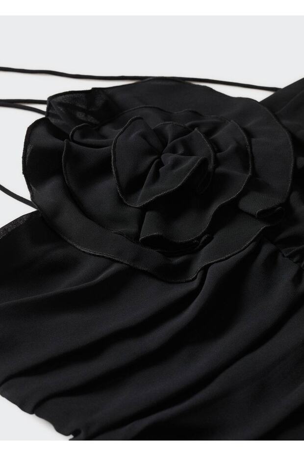 Aplikeli Drape Elbise - 5