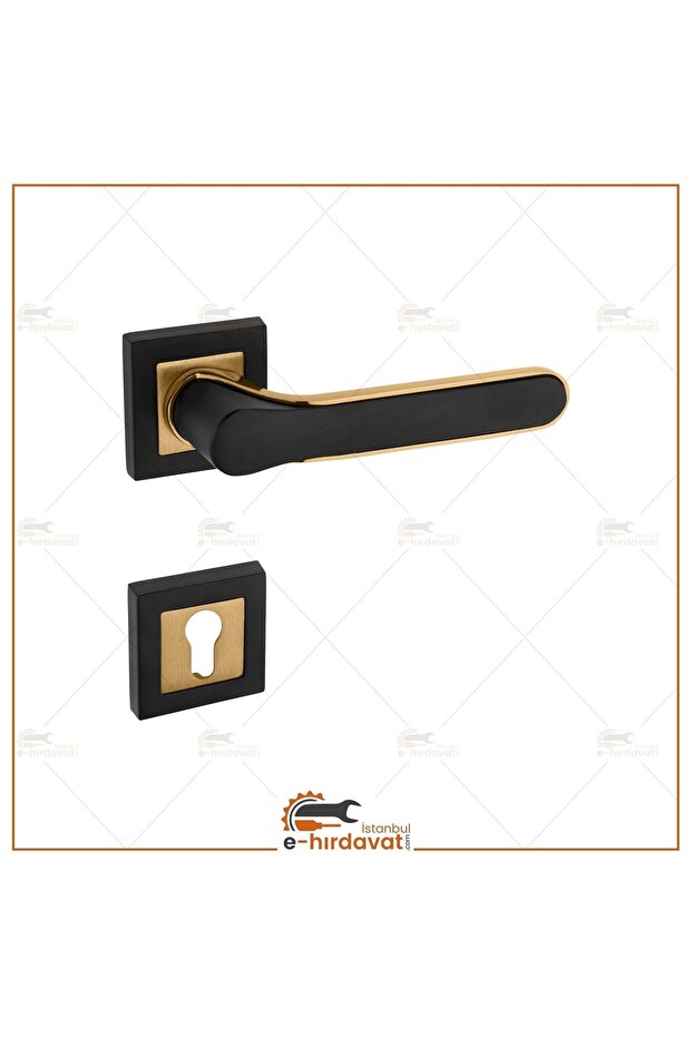 Zirve Siyah Alb. Kare Rozetli Daire Giriş Kapı Kolu Çelik Kapı Kolu Sağ El Ile Açılır Tek Yön 1 Adet - 2