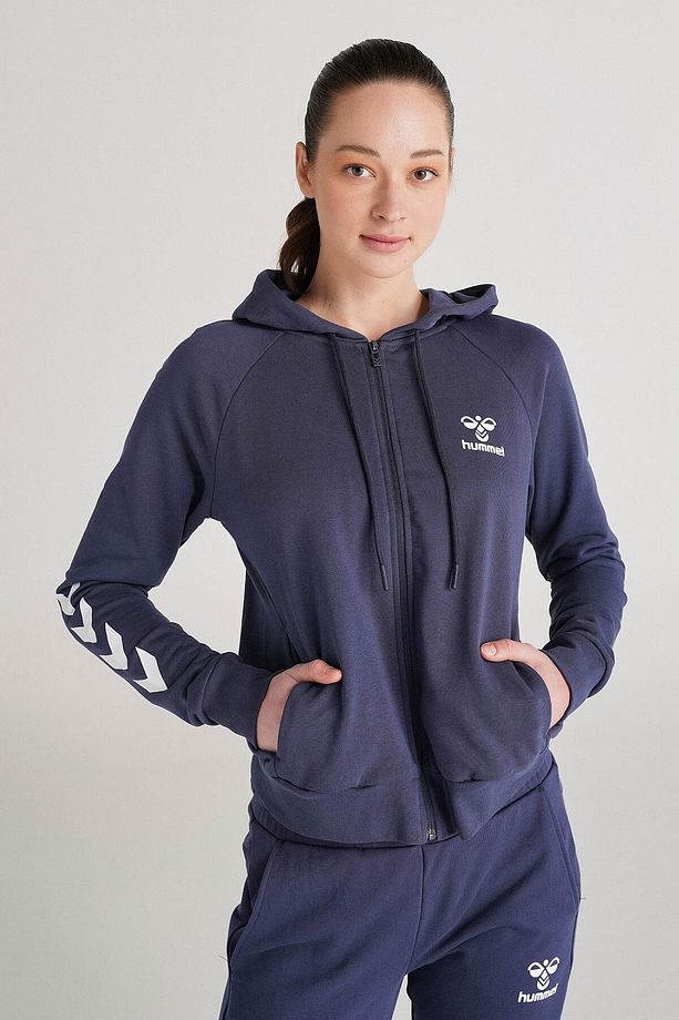 921458-7666 Hmlt-noni 2.0 Zip Kadın Eşofman Üst Peacoat - 2
