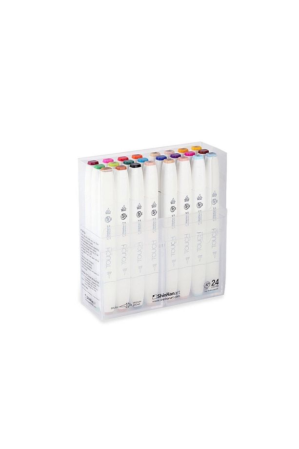 Touch Twın Brush Pen : Çift Taraflı Marker Seti : 24'lü - 1